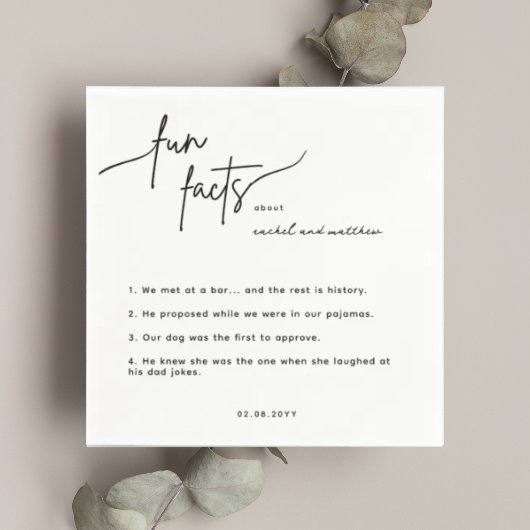 Skriptlustige Fakten Hochzeiten von Napkins Serviette