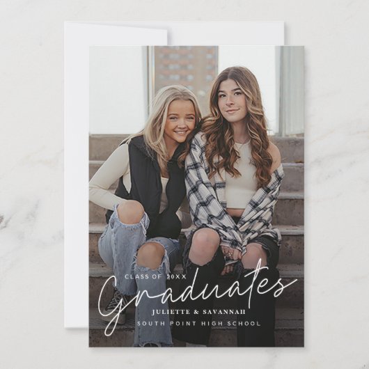 Skriptmehrstufige Abschluss Einladung (Vorderseite)