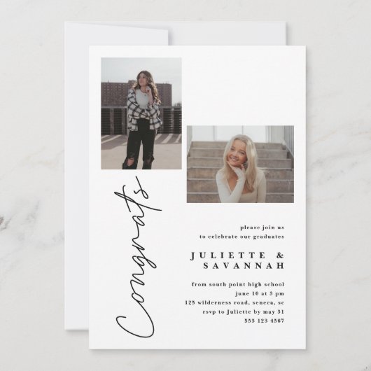 Skriptmehrstufige Abschluss Einladung (Rückseite)