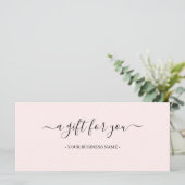 Skriptminimale Geschenkgutschrift (Stehend Vorderseite)