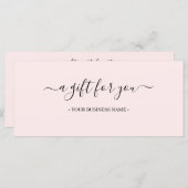 Skriptminimale Geschenkgutschrift (Vorne/Hinten)