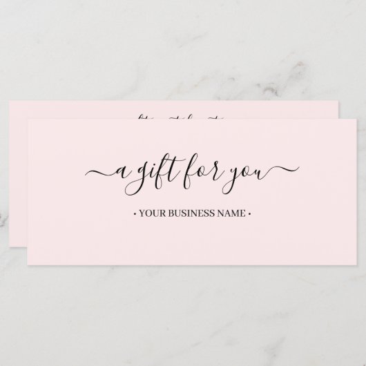 Skriptminimale Geschenkgutschrift (Vorne/Hinten)