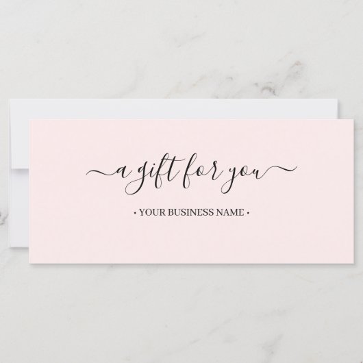 Skriptminimale Geschenkgutschrift (Vorderseite)