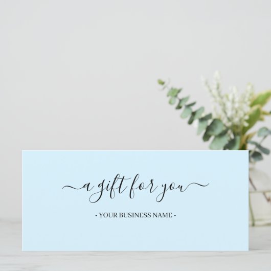 Skriptminimale Geschenkgutschrift (Stehend Vorderseite)