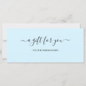 Skriptminimale Geschenkgutschrift (Vorderseite)