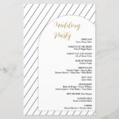 Skriptminimales Hochzeitsprogramm (Rückseite)