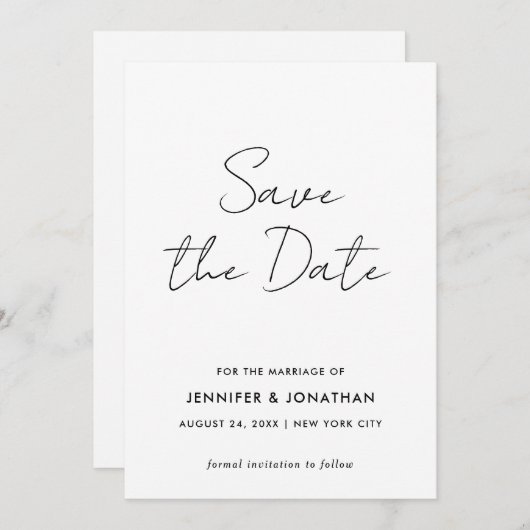 Skriptmoderne Vorlage einfach schwarz und weiß (Vorne/Hinten)