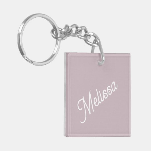 Skriptmonogramm, lila schlüsselanhänger (Vorderseite links)