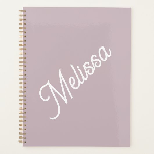 Skriptmonogramm, modern lila planer (Vorderseite)