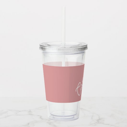 Skriptmonogramm, Obstrosa Acryltrinkbecher (Rechts)