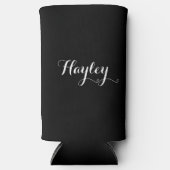 Skriptmonogramm schwarz selters dosenkühler (Vorderseite)