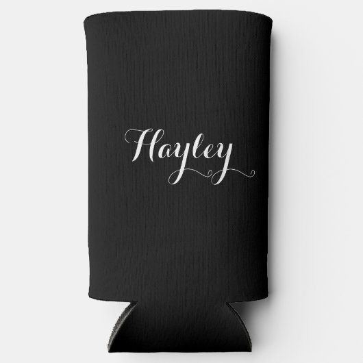 Skriptmonogramm schwarz selters dosenkühler (Vorderseite)