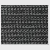 Skriptmuster Merry Christmas Wrapping Paper Geschenkpapier (Flach)