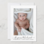 Skriptname 2 Foto Overlay Geburtsankündigung (Vorderseite)