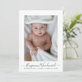 Skriptname 2 Foto Overlay Geburtsankündigung (Stehend Vorderseite)