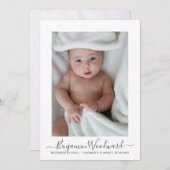 Skriptname 2 Foto Overlay Geburtsankündigung (Vorne/Hinten)