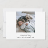 Skriptname 2 Foto Overlay Geburtsankündigung (Rückseite)