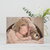 Skriptname 2 Foto Overlay Geburtsankündigung (Stehend Vorderseite)