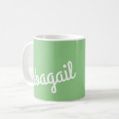 Skriptname Benutzerdefinierter Geschenksage Grüner Kaffeetasse (Vorderseite Links)