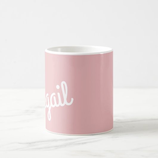 Skriptname Benutzerdefiniertes Geschenk Rosa Weiße Kaffeetasse (Mittel)