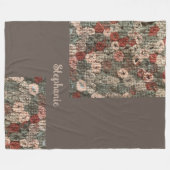 Skriptname boho rustikale Erdtöne Kreis Herbst Fleecedecke (Vorderseite (Horizontal))