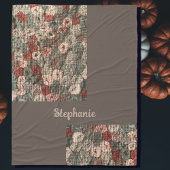 Skriptname boho rustikale Erdtöne Kreis Herbst Fleecedecke