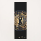 Skriptname Celestial Sun Moon Gold Black Yoga Mat Yogamatte (Vorderseite)