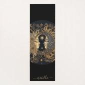 Skriptname Celestial Sun Moon Gold Black Yoga Mat Yogamatte (Rückseite)