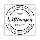 Skriptname Circle-Rücksendeadresse Gummistempel (Prägung)