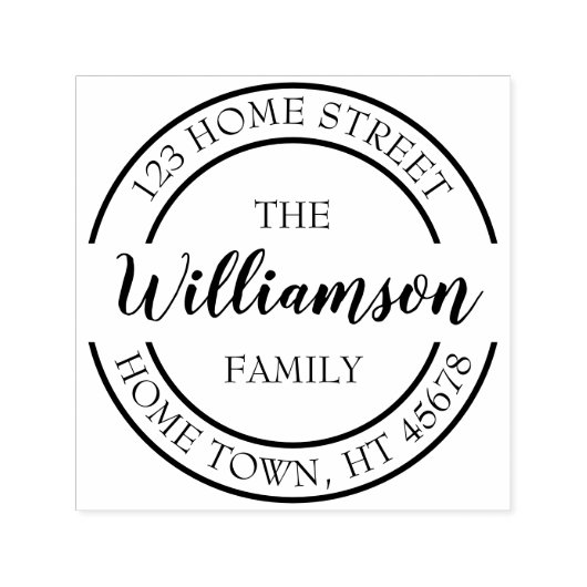 Skriptname Circle-Rücksendeadresse Permastempel (Design)