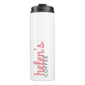 Skriptname Coffee Tumbler Custom Geschenk in Pink Thermosbecher (Vorderseite)