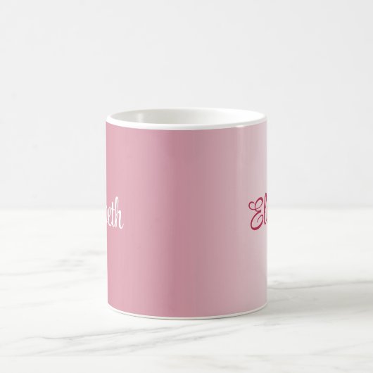 Skriptname Eleganter Trend Farbe Viva Magenta Kaffeetasse (Mittel)