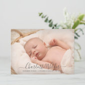 Skriptname Foto Geburtsankündigung (Stehend Vorderseite)