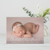 Skriptname Foto Overlay Birth Ankündigung (Stehend Vorderseite)