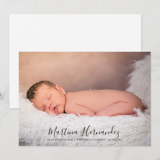 Skriptname Foto Overlay Geburtsankündigung (Vorne/Hinten)