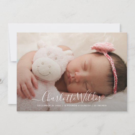 Skriptname Foto Overlay Geburtsankündigung (Vorderseite)