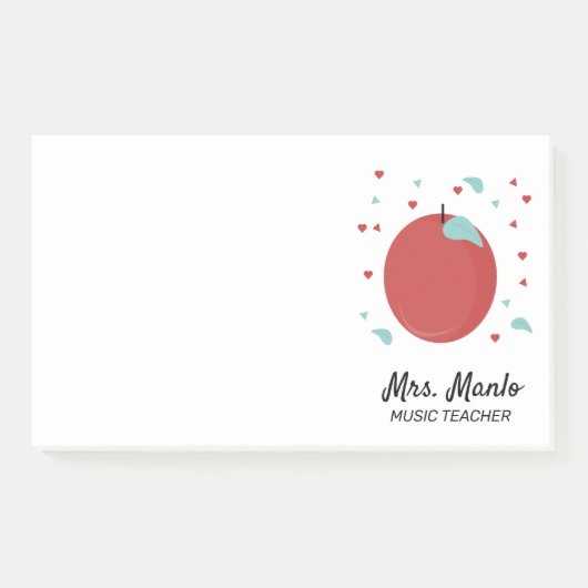 Skriptname für Apple-Lehrer Post-it Klebezettel (Vorderseite)