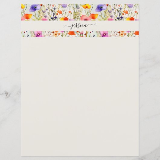 Skriptname für Elegante Wildblumen (Vorderseite)