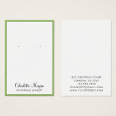 Skriptname Green Border Earring Display Card (Vorne & Hinten)