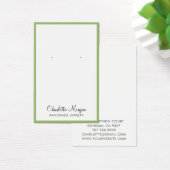 Skriptname Green Border Earring Display Card (Schreibtisch)