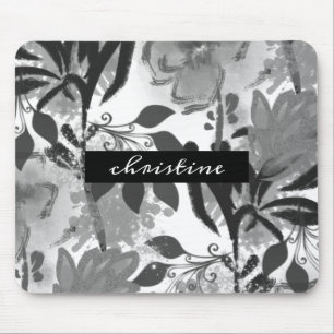 Skriptname hinzufügen   Schwarzes botanisches Must Mousepad