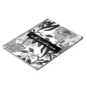 Skriptname hinzufügen | Schwarzes botanisches Must Notizblock (Linke Seite)