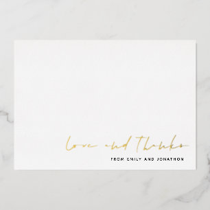 Skriptname Hochzeit Vielen Dank Card Luxus Foil Folieneinladung