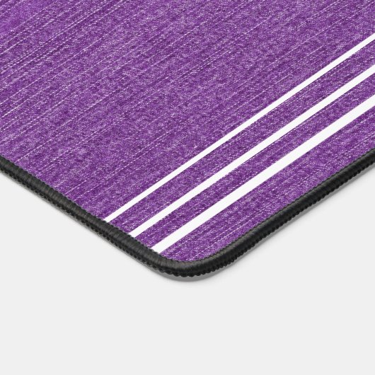 Skriptname, Lila Denim Print, weiße Akzente Schreibtischunterlage (Ecke)