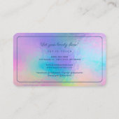 Skriptname Makeup Artist Holographic Visitenkarte (Rückseite)