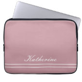 Skriptname Minimalist Dusty Rose Laptopschutzhülle (Vorderseite)