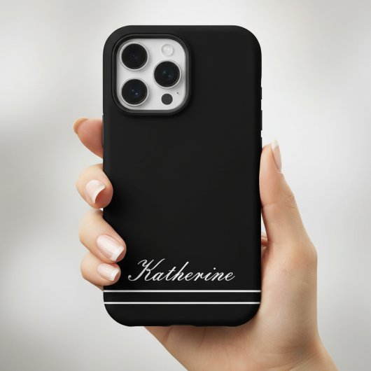 Skriptname Minimalist Midnight Black iPhone Hülle