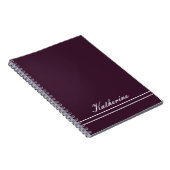Skriptname Minimalist Plum Notizblock (Rechte Seite)