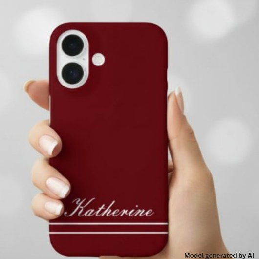Skriptname Minimalistisch Burgunderrot Case-Mate iPhone Hülle
