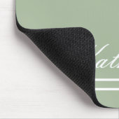 Skriptname Minimalistischer Grüner Eukalyptus Mousepad (Ecke)